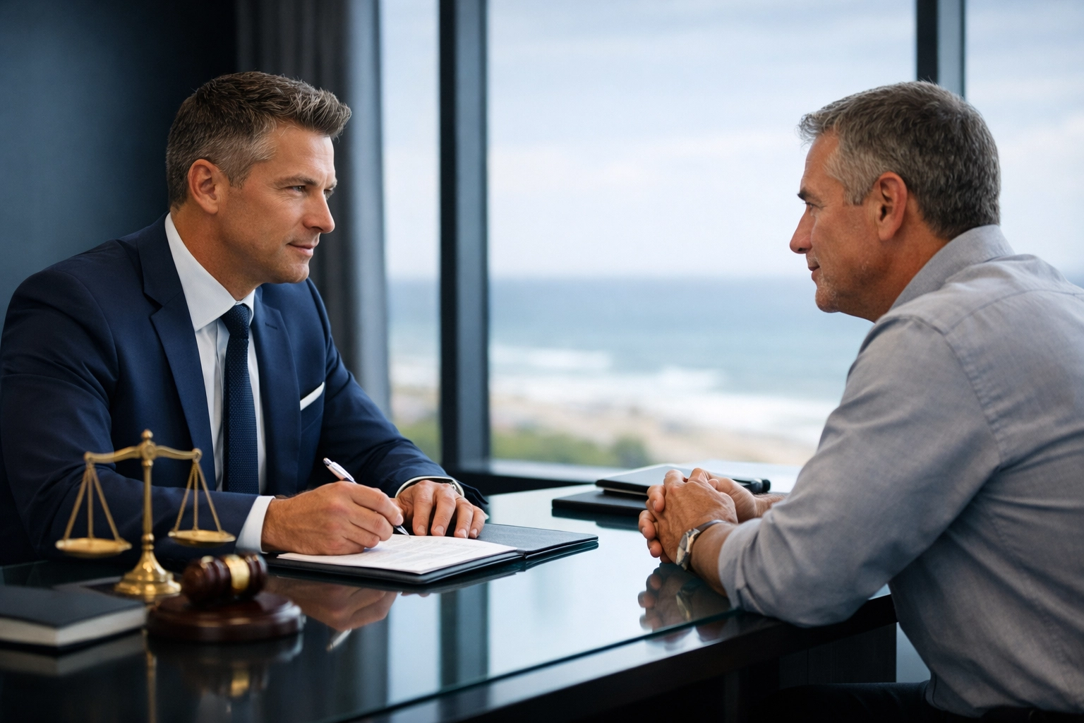 Virginia Beach divorce attorney providing personalized legal representation during a private client consultation.