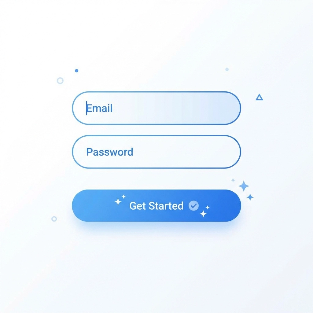 Minimalist online form with two input fields and a call-to-action, promoting simple pop-up design