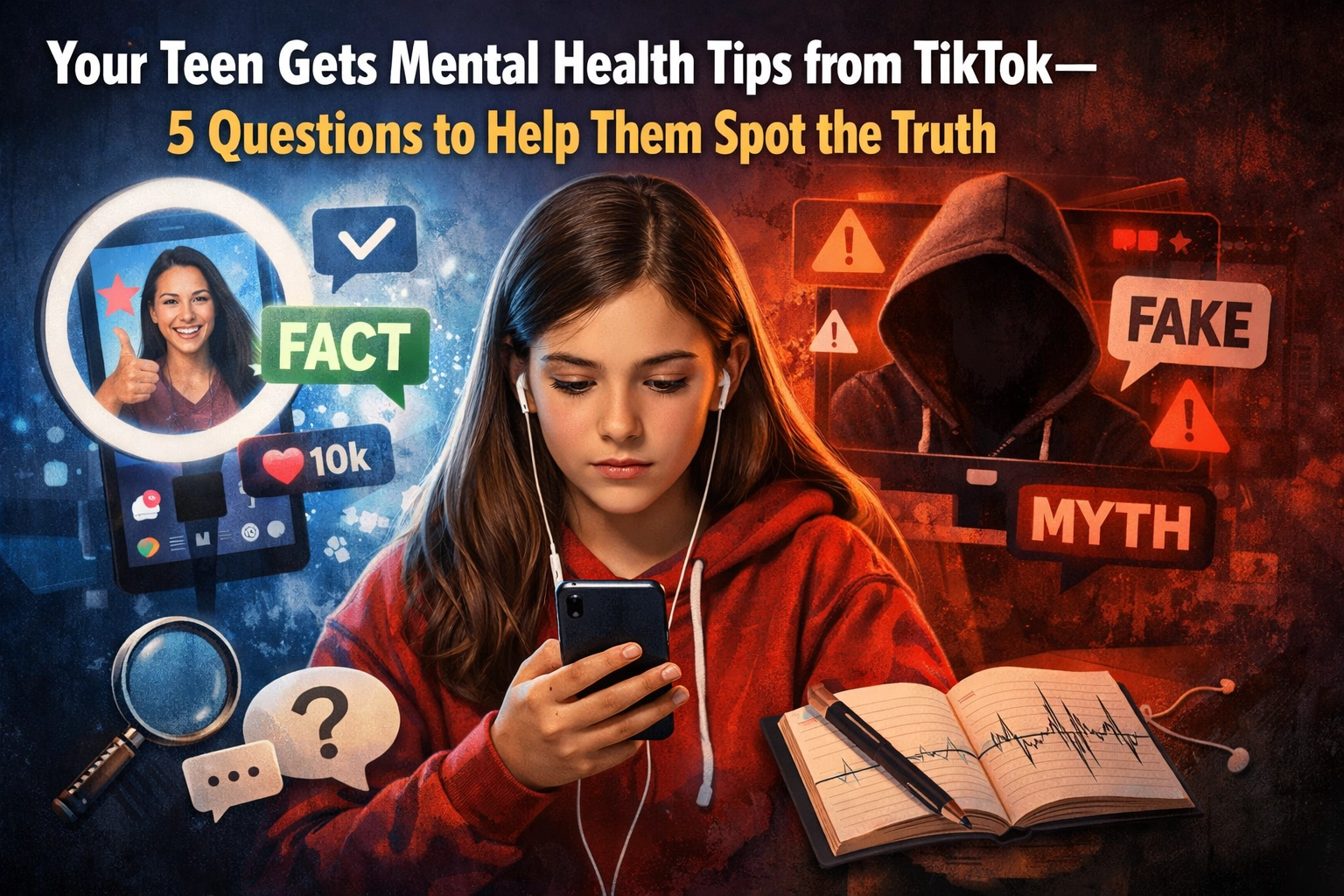 [HERO] Your Teen Gets Mental Health Tips from TikTok: 5 Questions to Help Them Spot the Truth