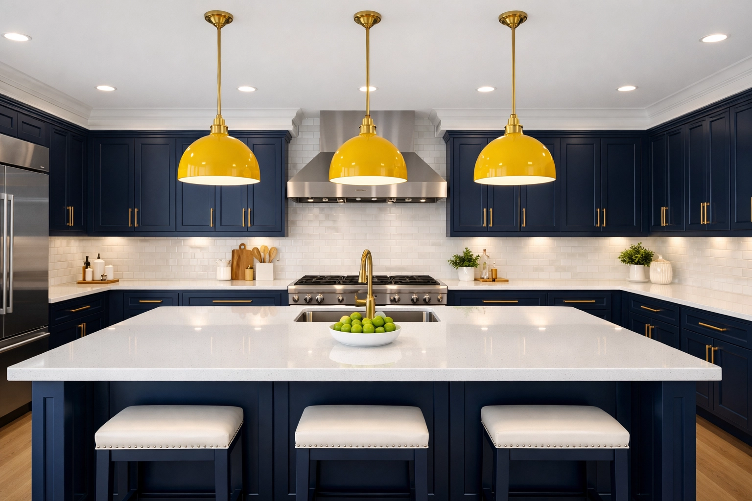 Spotless kitchen with quartz countertops following deep cleaning Lowell and house cleaning Lowell MA services.
