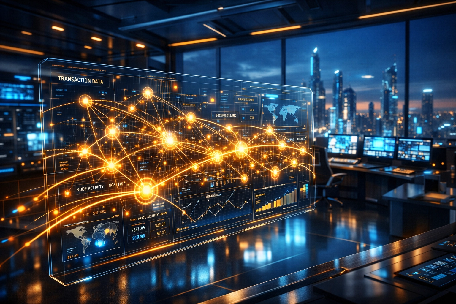 LareScan dashboard interface showing real-time blockchain transparency and transaction monitoring for enterprises.