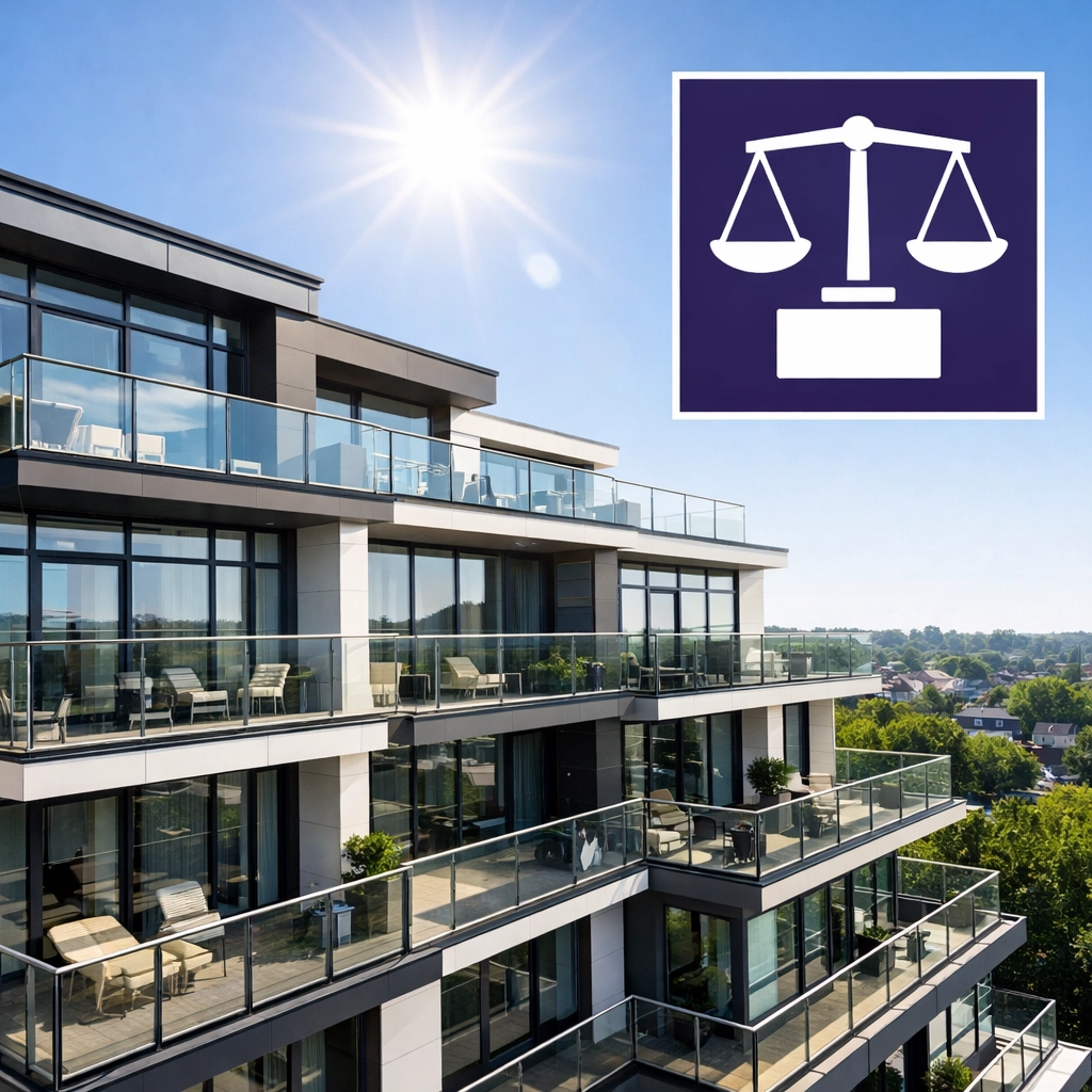 Modern Essex apartment building illustrating transparent and fair leasehold property management fee structures.