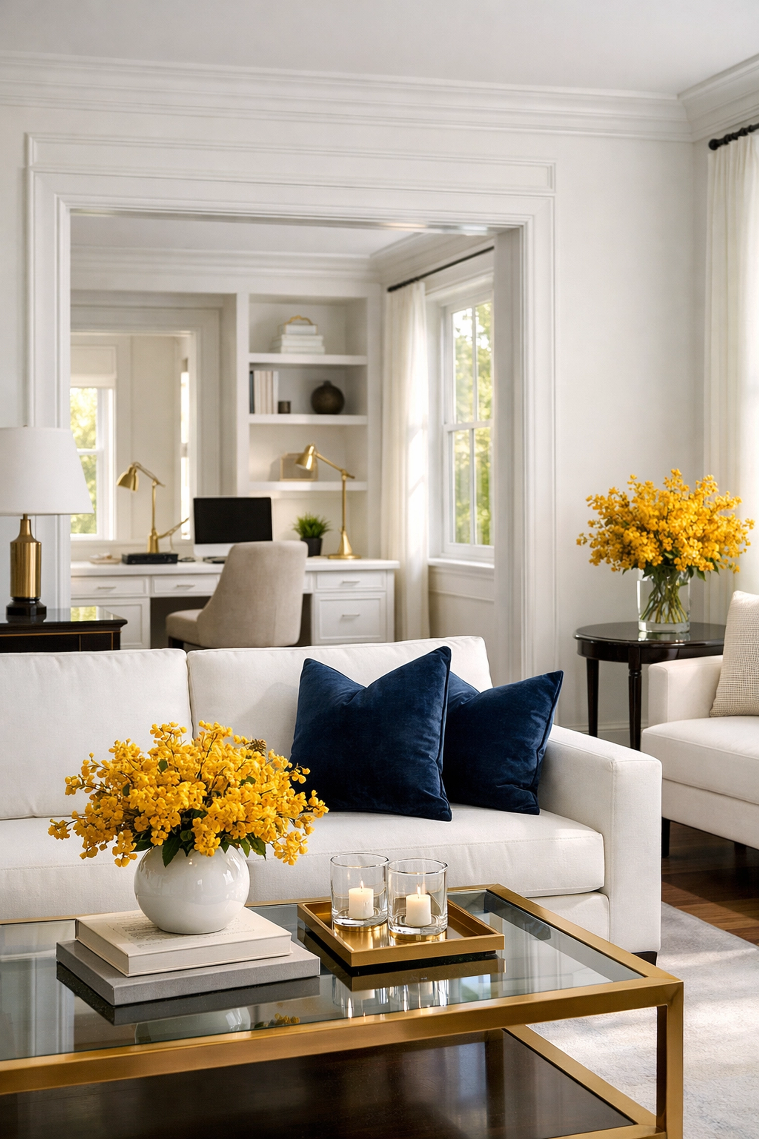 A spotless home office showcasing the results of high-end weekly house cleaning in Milford.