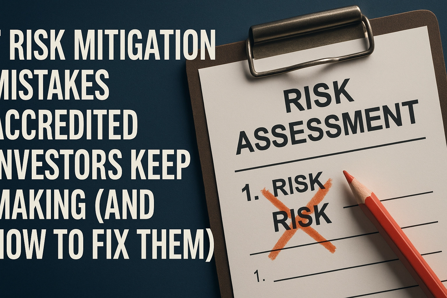 [HERO] 7 Risk Mitigation Mistakes Accredited Investors Keep Making (And How to Fix Them)
