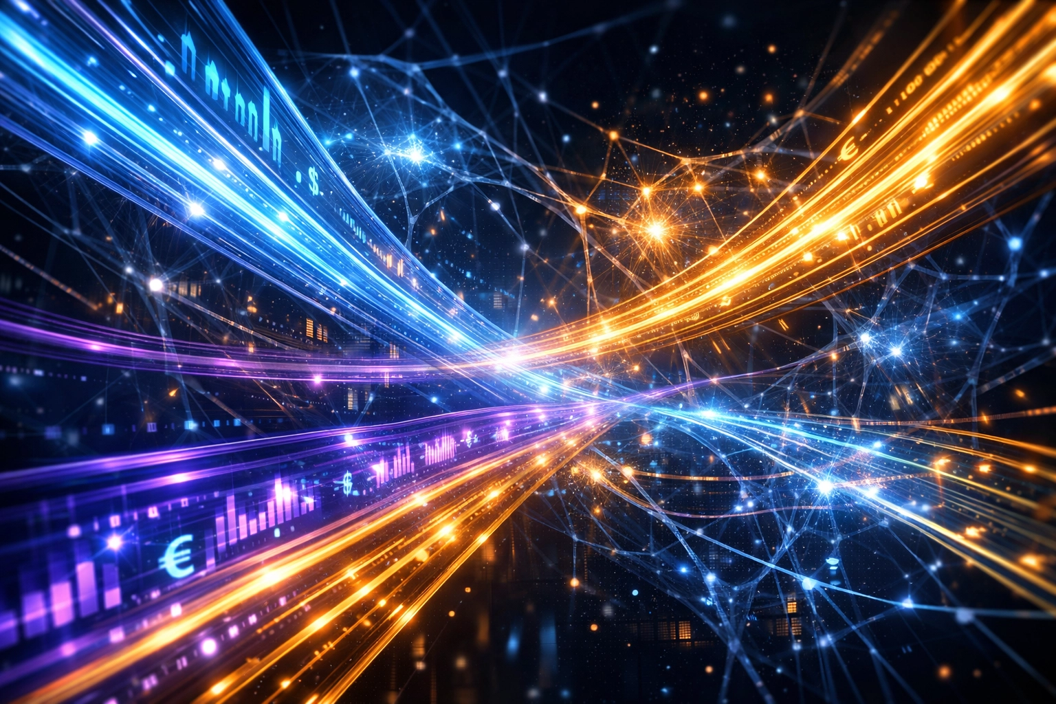 AI-driven crypto transaction routing via a digital neural network for optimized and low-fee blockchain payments.