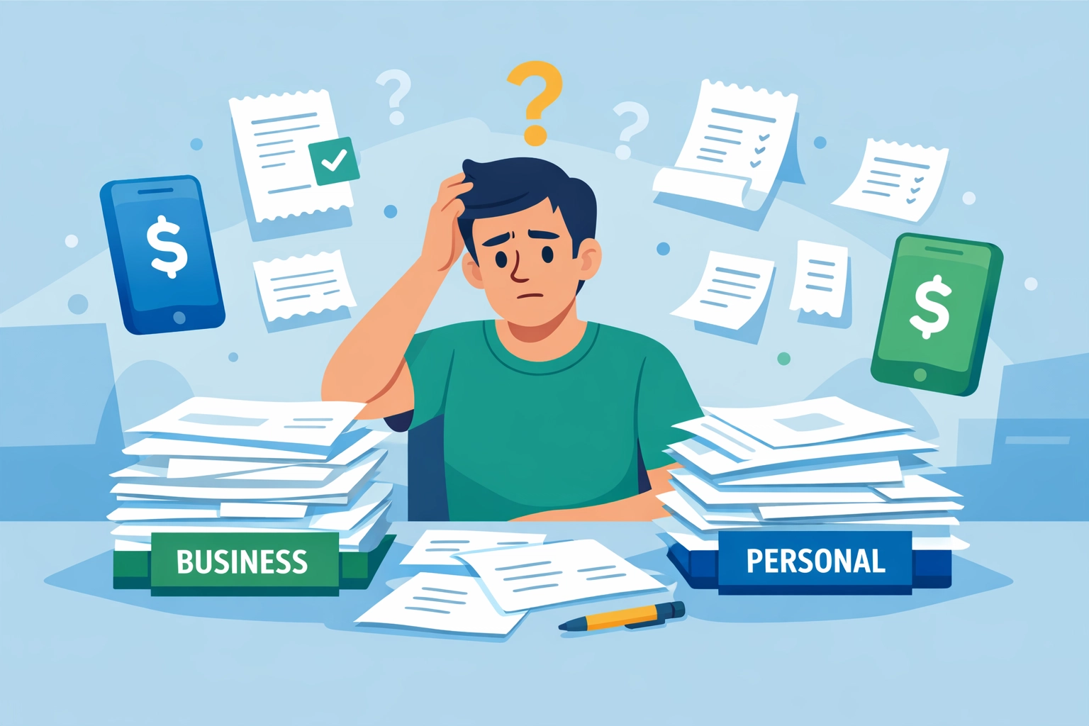 New Haven taxpayer organizing payment app receipts and income documentation for tax preparation