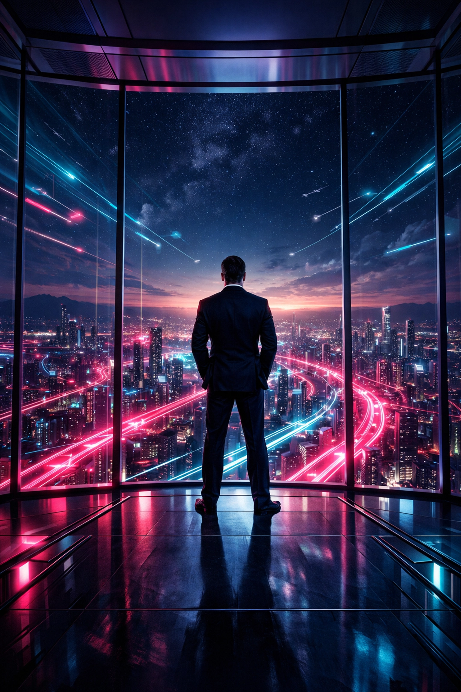 Strategische Führung zeigt Vision für das Change Management bei der KI-Einführung.