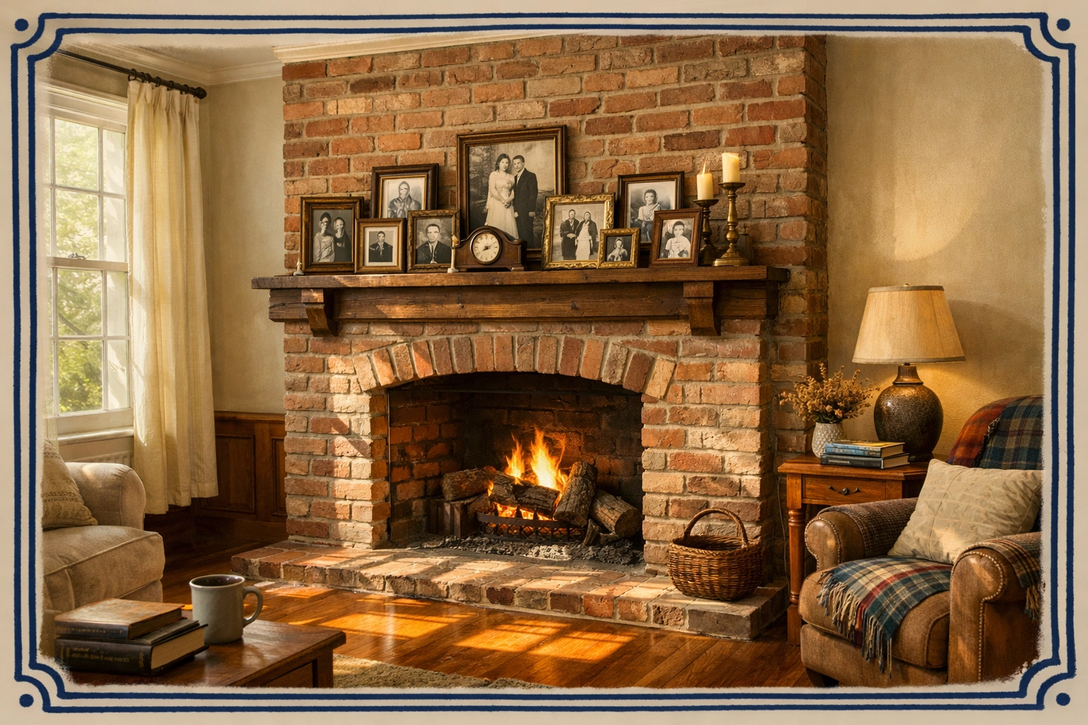 Connecticut home interior with family photos representing memories in inherited probate property Connecticut home interior with family photos representing memories in inherited probate property