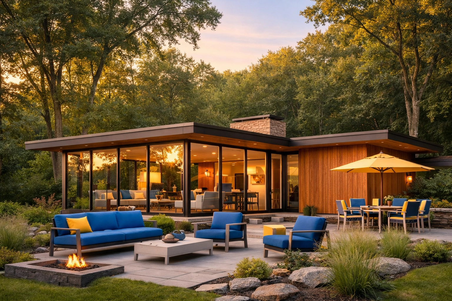 Exterior of a classic home highlighting the need for Lexington Mid-Century Modern Deep Cleaning.