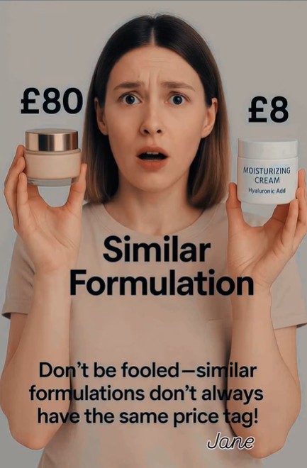 Array of foundation and concealer bottles from luxury and affordable brands, highlighting similarities in formulation regardless of price.