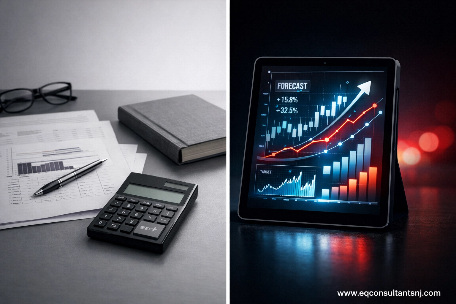 Bookkeeping records versus fractional CFO forecasting dashboard for NJ coaching businesses