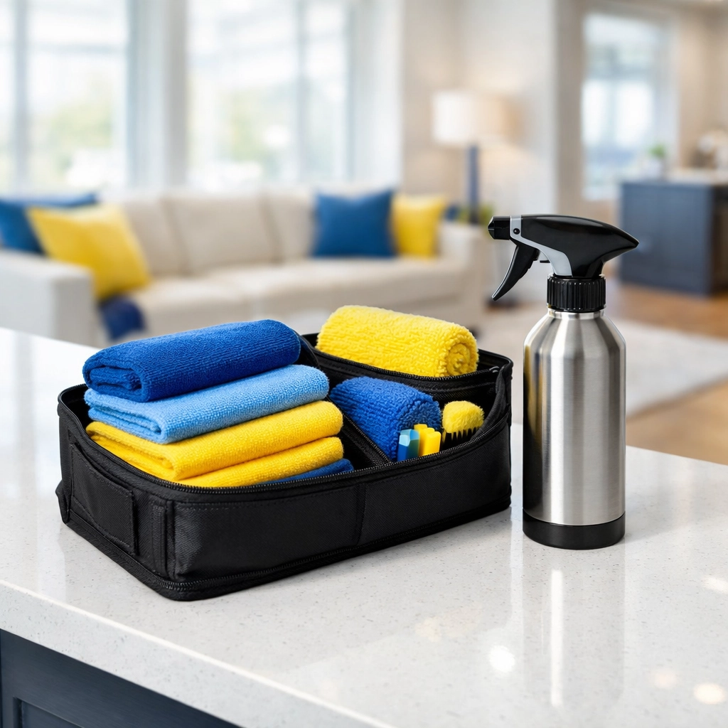 Spotless kitchen surfaces maintained by expert house cleaning Lowell MA maid services.