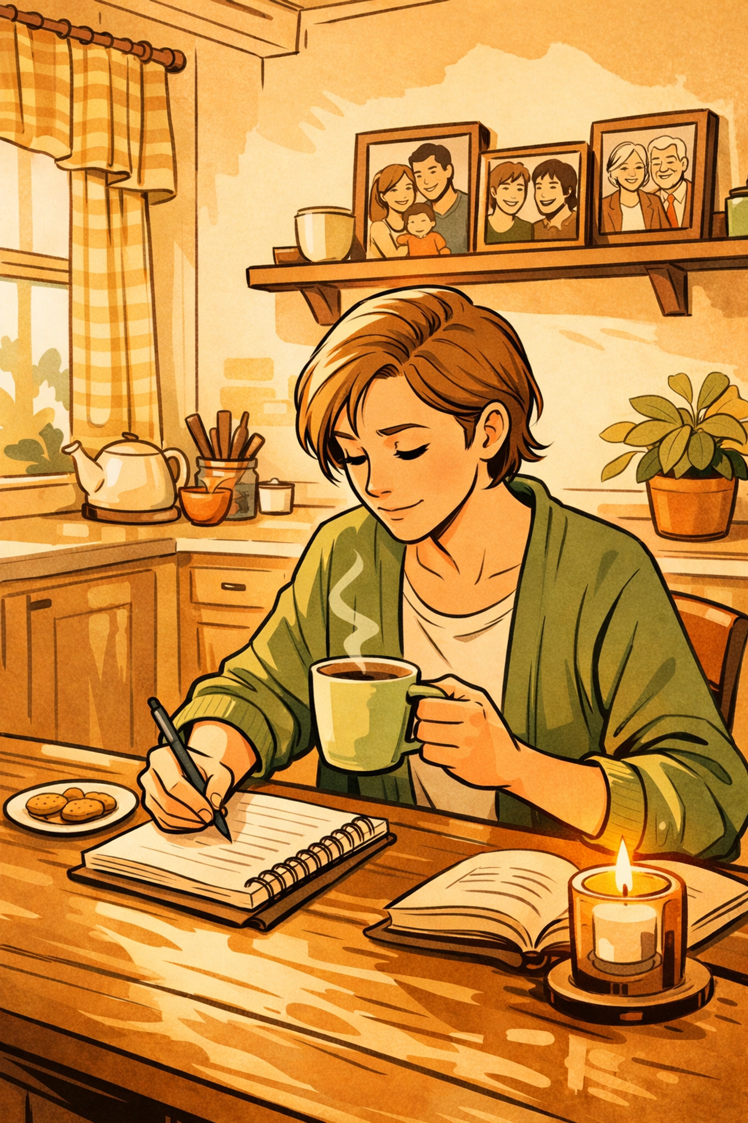 Person writing down family medical history and health questions before doctor visit