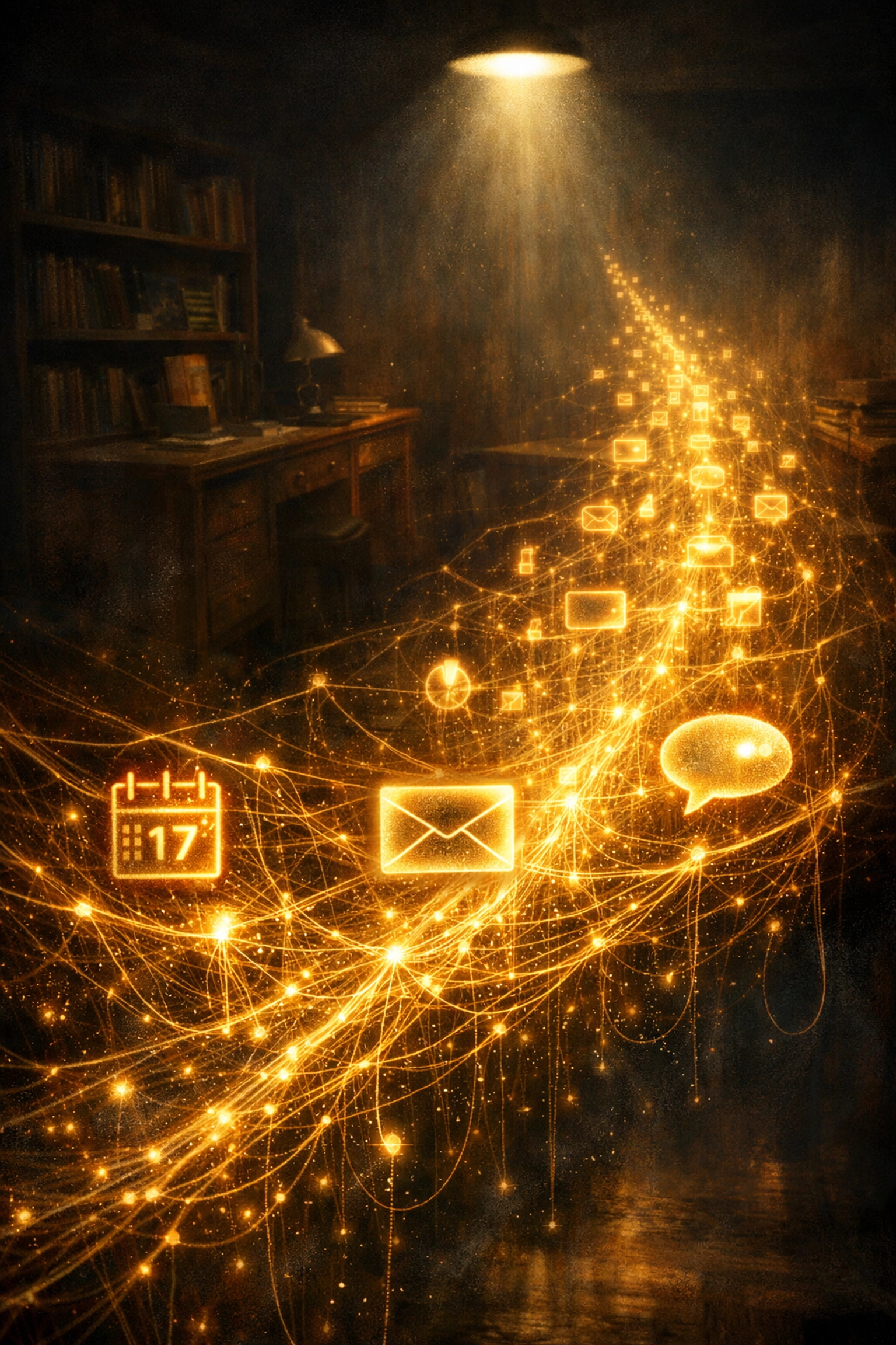 AI-driven map of work activities like emails and calendar events for automated time tracking.