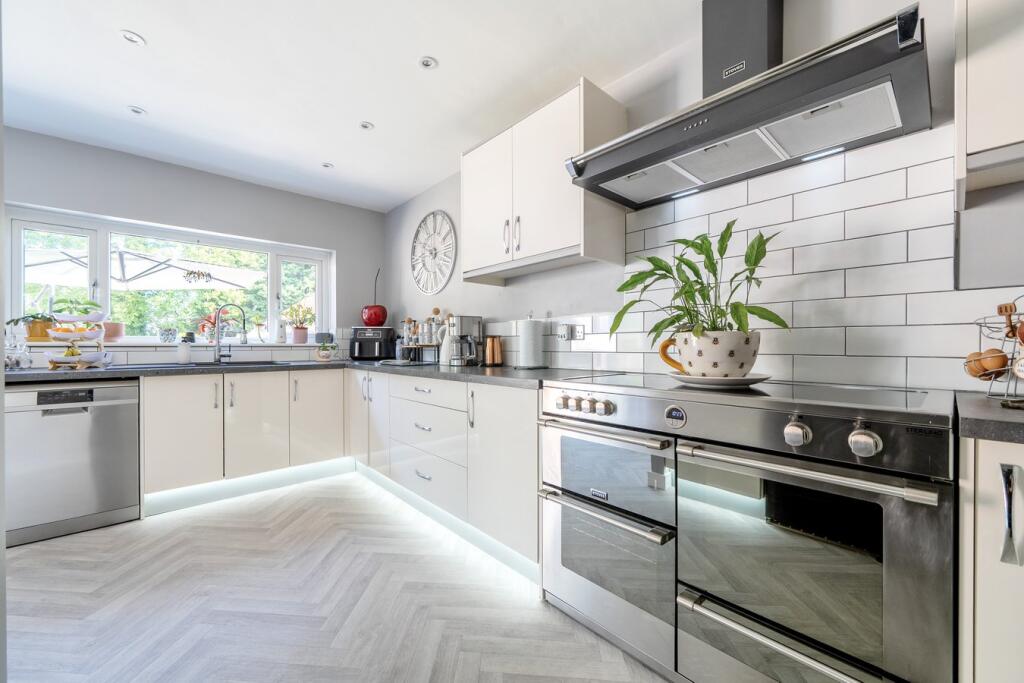 Modern kitchen with energy-efficient boiler system