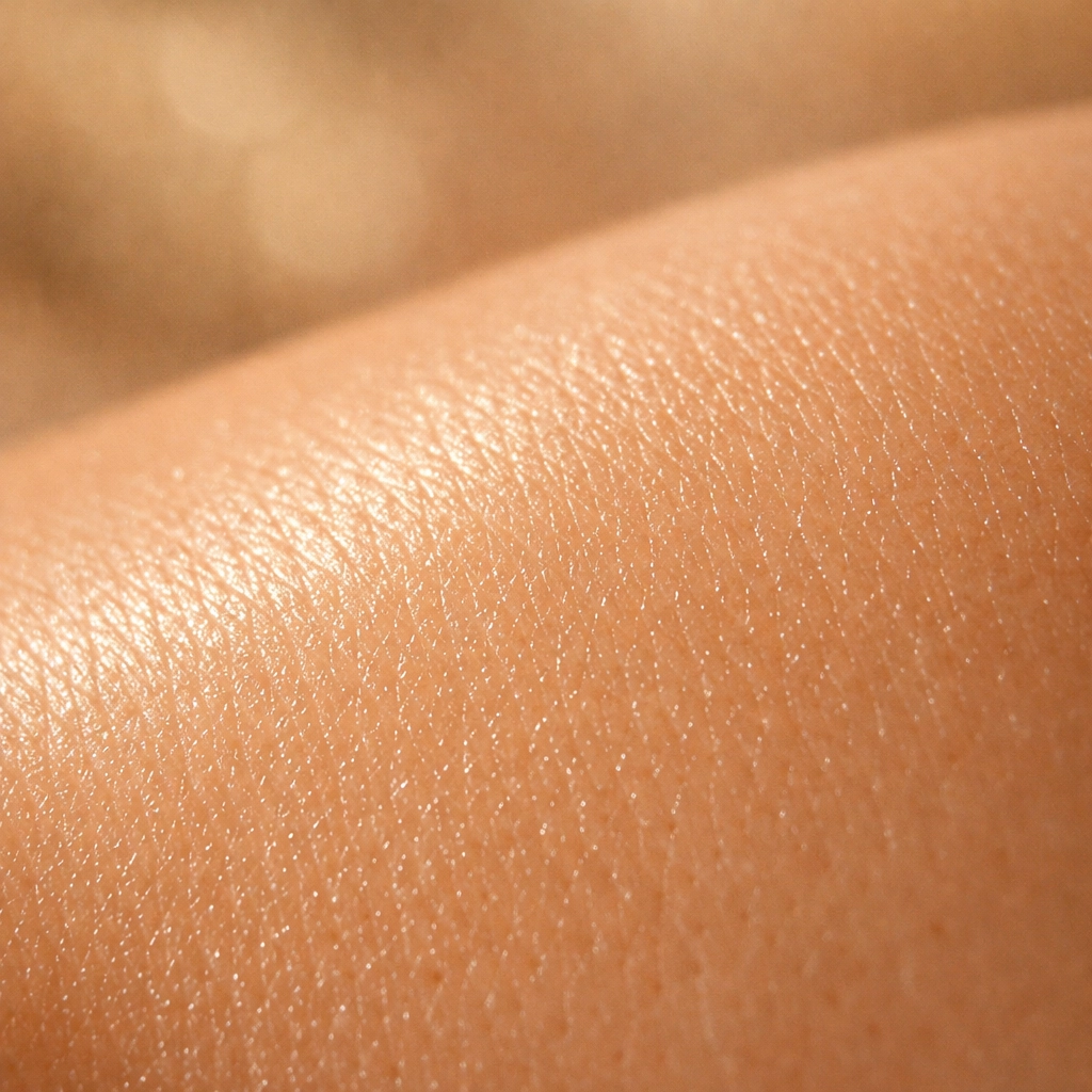 Healthy, moisturized skin showing repaired barrier after using tallow balm for eczema relief