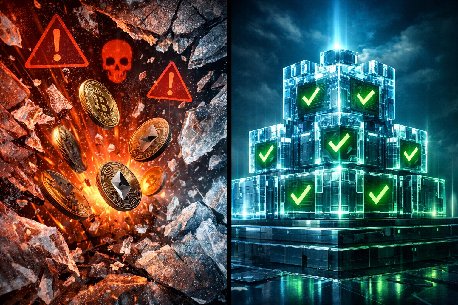 Comparison of crypto payment processors showing regulatory risk versus blockchain compliance security