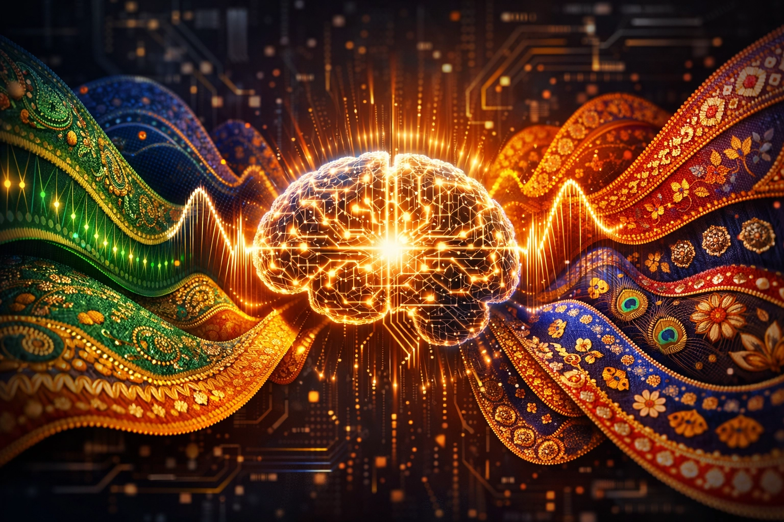 Indic language AI model blending advanced voice processing with Indian cultural patterns.