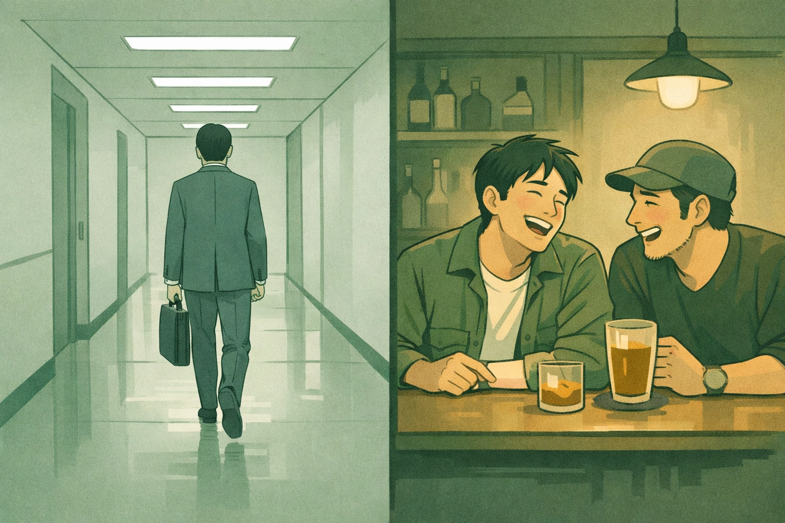 Japanese gay salaryman double life: corporate tatemae versus authentic honne self
