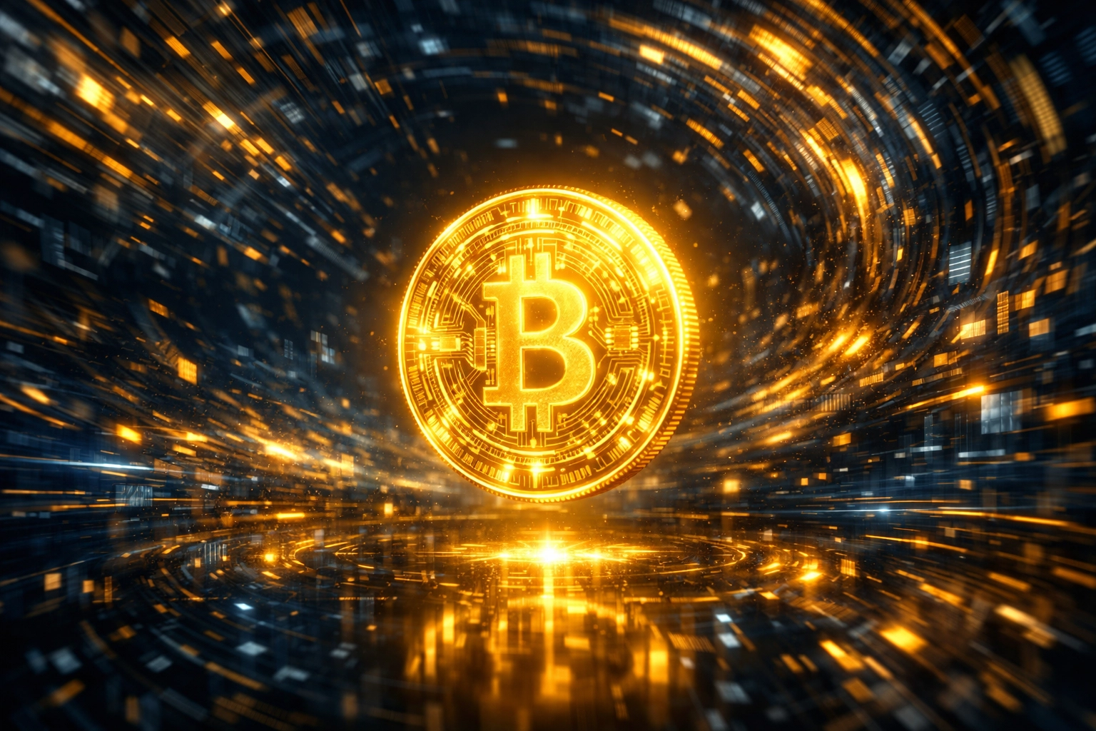 A glowing LUSD stablecoin representing crypto value and payment stability in the Metaverse.