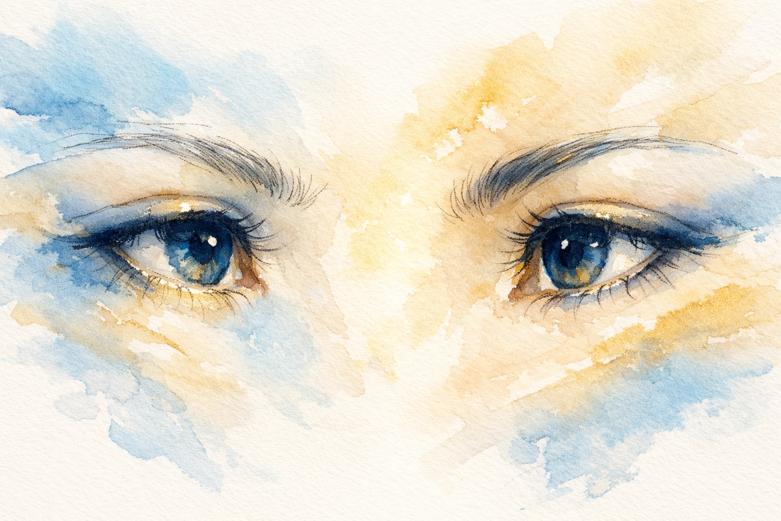 Two eyes meeting in meaningful eye contact representing divine connection in ministry