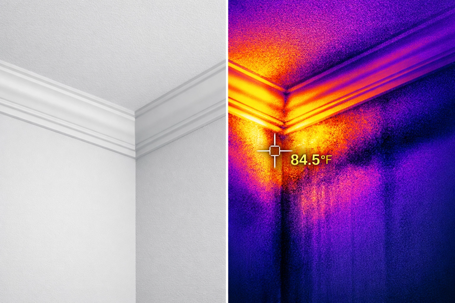 FLIR thermal imaging showing hidden moisture in South Florida home