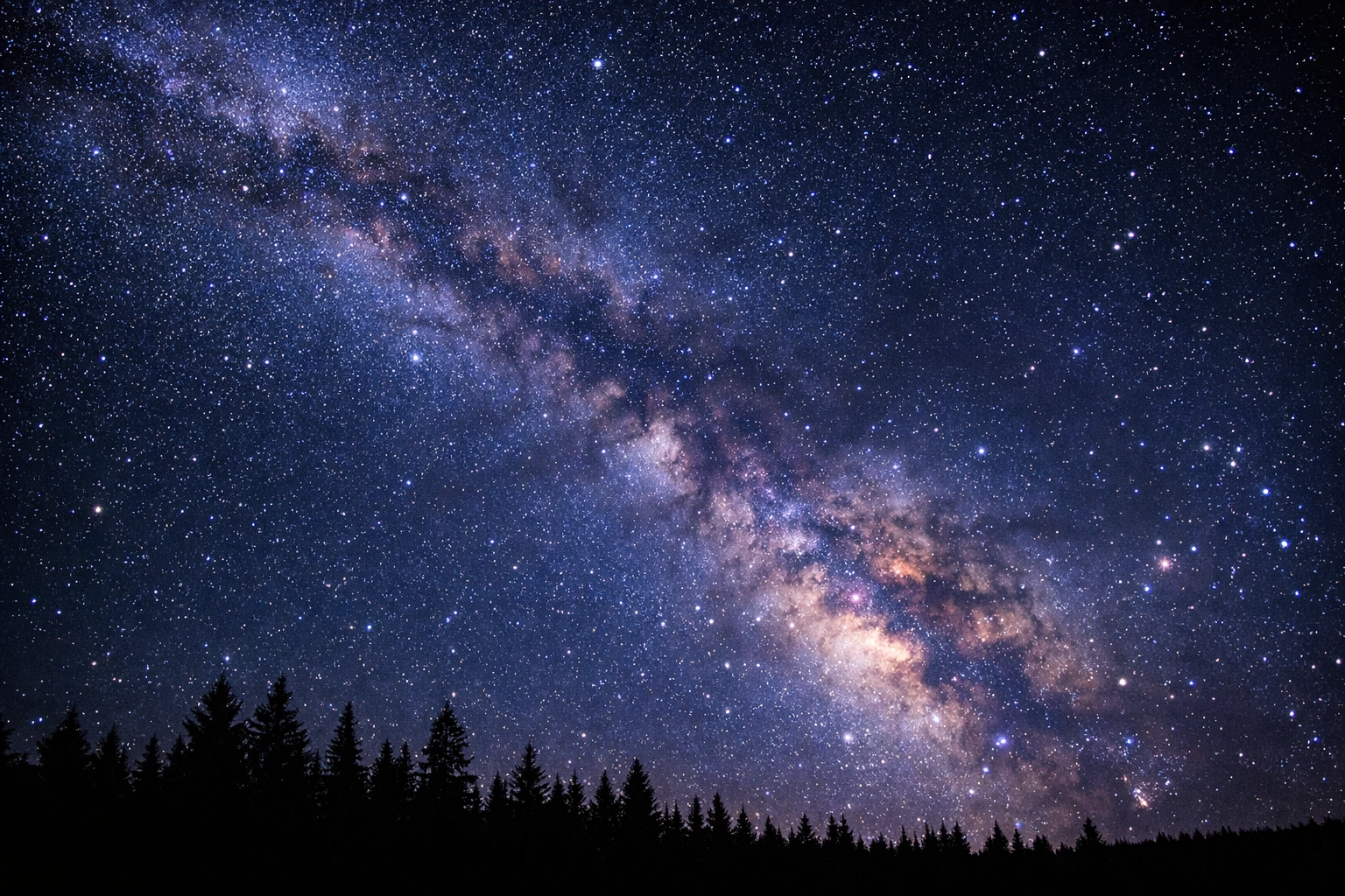 Milky Way stars over Cherry Springs State Park, a premier location for night sky photography.