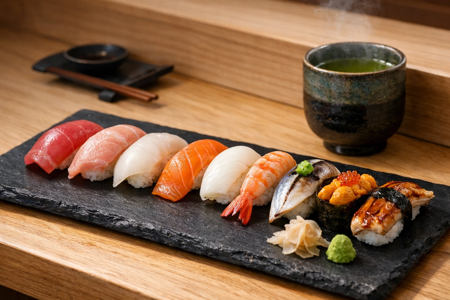 The Ultimate Guide to Tokyo Food Tours: Everything You Need to Succeed (and Stay Full) 4 Platter of premium nigiri sushi at a high-end Tokyo restaurant, perfect for a luxury food tour.