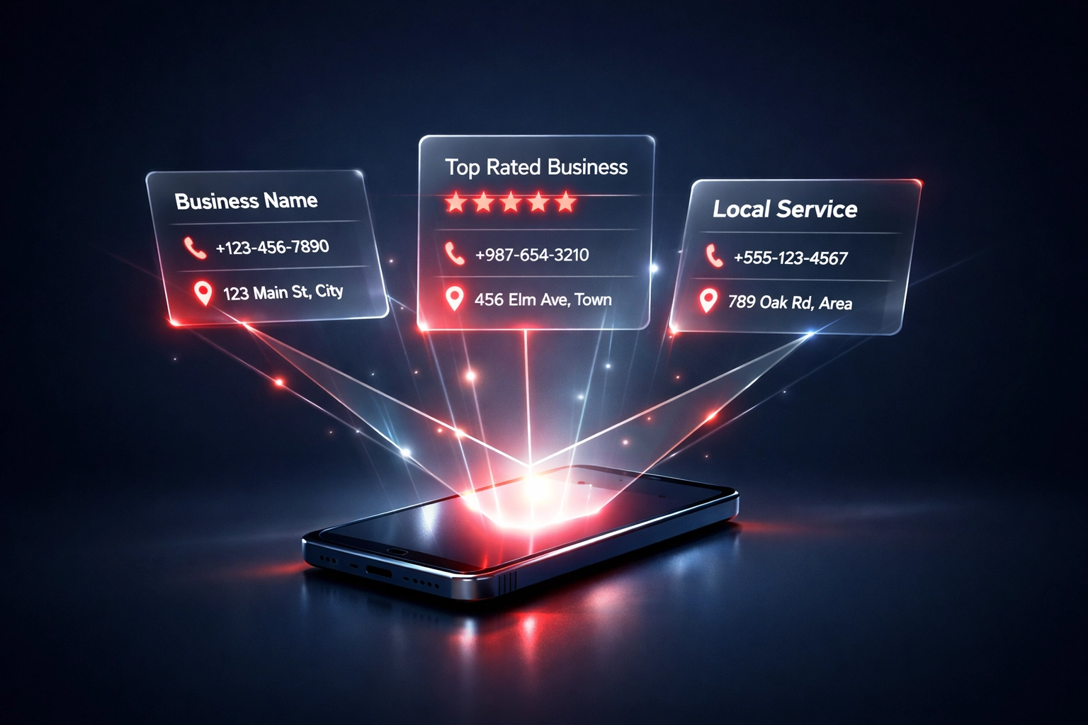 Mobile zero-click search displaying business information directly in Google results without website visits