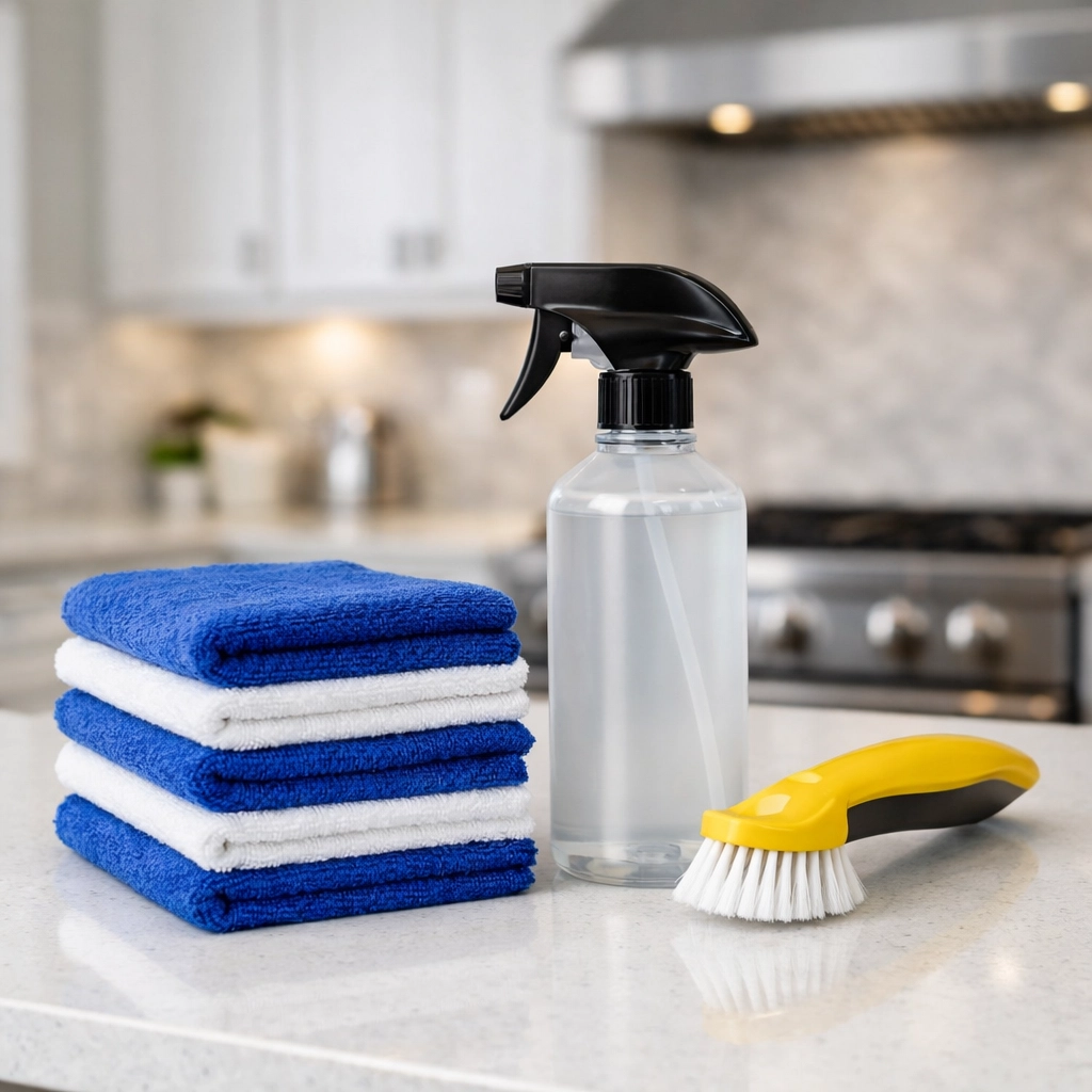 Sanitized microfiber cloths and supplies ready for expert deep cleaning in Westford and the MetroWest region.