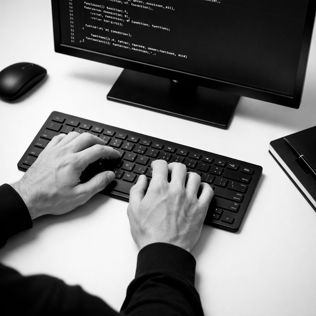 Developer coding website optimizations for Core Web Vitals