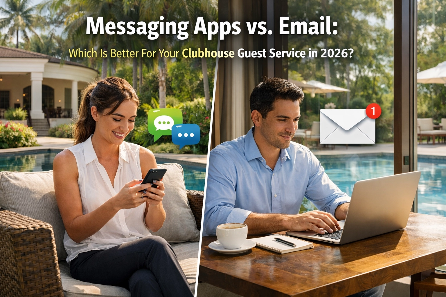 [HERO] Messaging Apps vs. Email: Which Is Better For Your Clubhouse Guest Service in 2026?