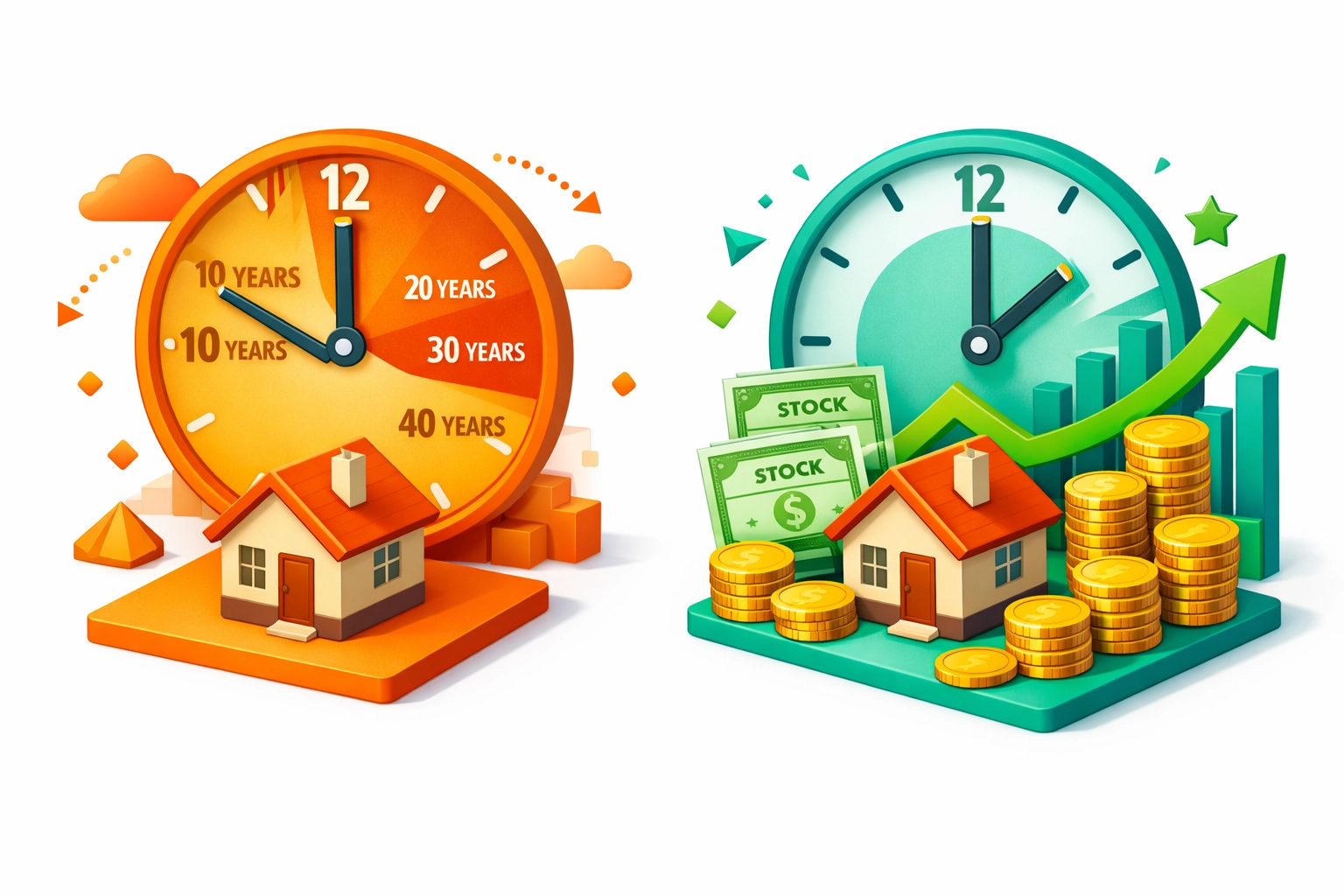 Comparison of traditional mortgage payoff versus investing with tax-deductible debt strategy