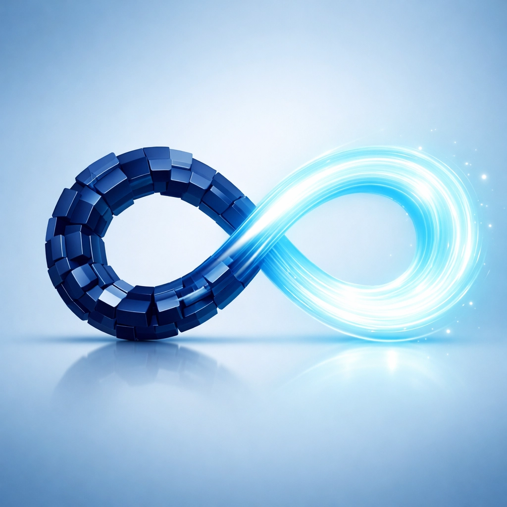 Visualizing an automated patient lifecycle loop transitioning from static data storage to seamless flow.