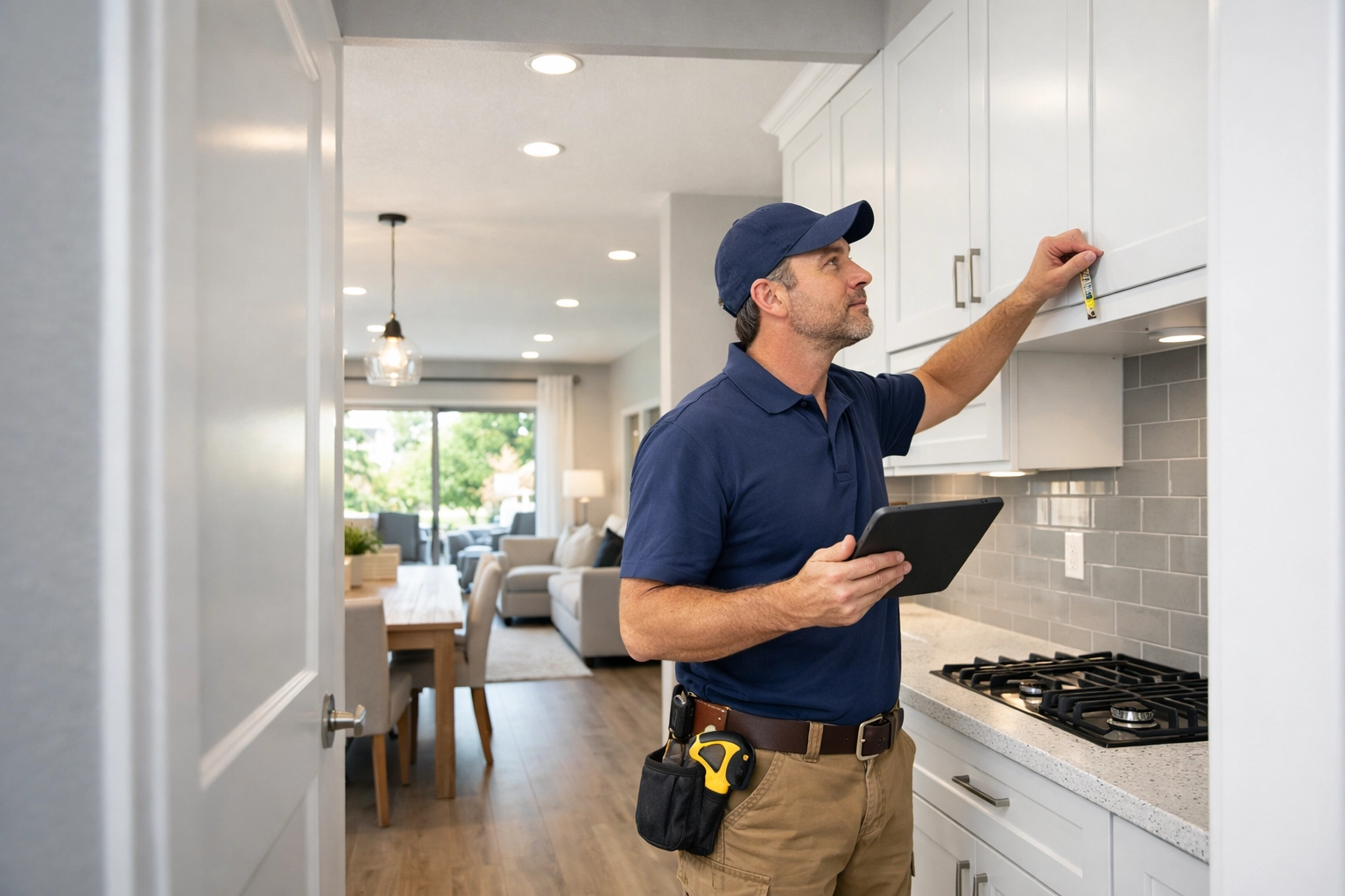 Professional contractor conducting in-person home inspection in Orlando before renovation estimate