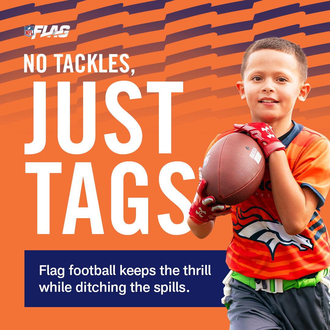 No tackles, just tags - NFL FLAG athlete