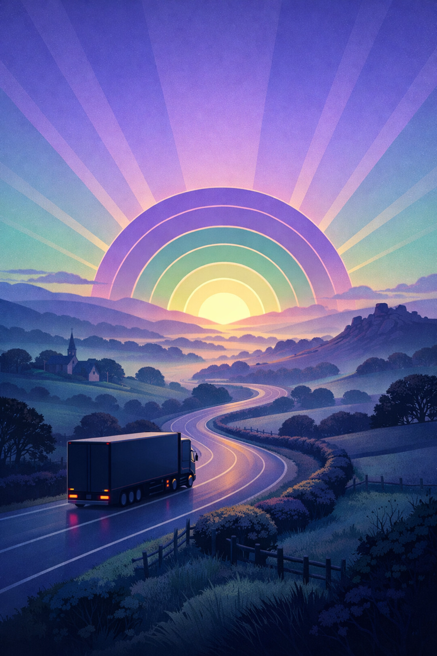 Class 1 driver jobs featuring a truck on a scenic North West route through the Cheshire countryside.