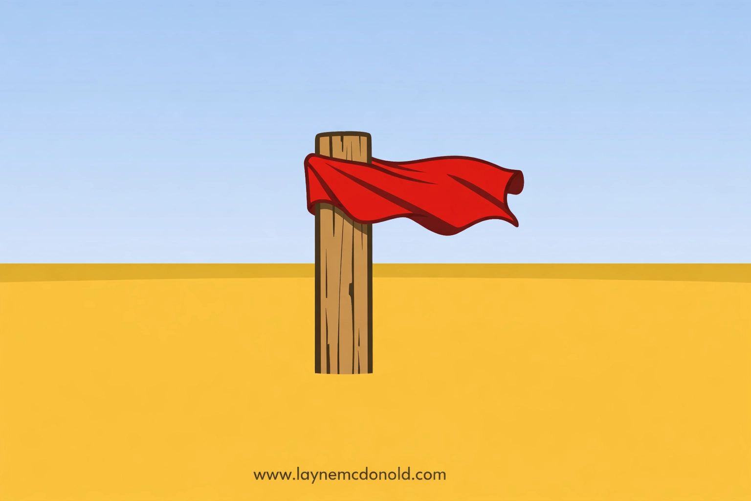 A red fabric on a wooden farm fence representing identity and moral choice in Superman 2025.