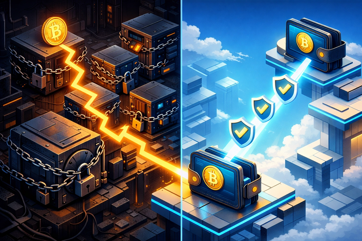 Comparison of third-party custody risk versus self-custody crypto wallet security