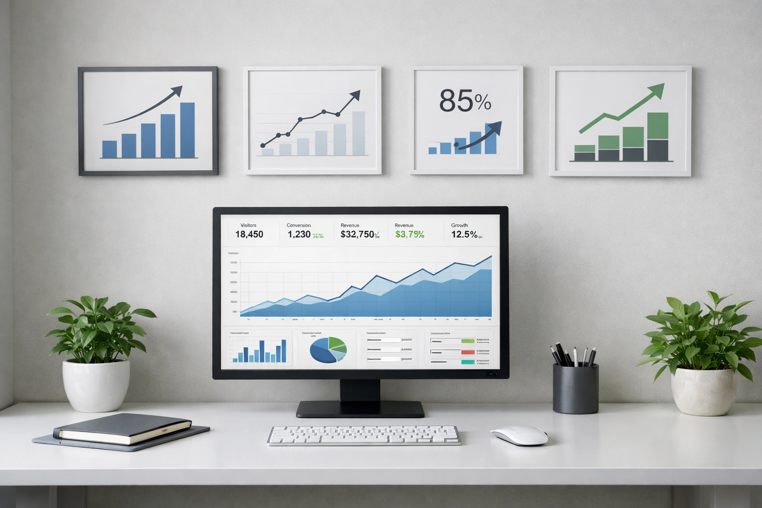 Tax business growth metrics and analytics display showing successful ERO practice scaling