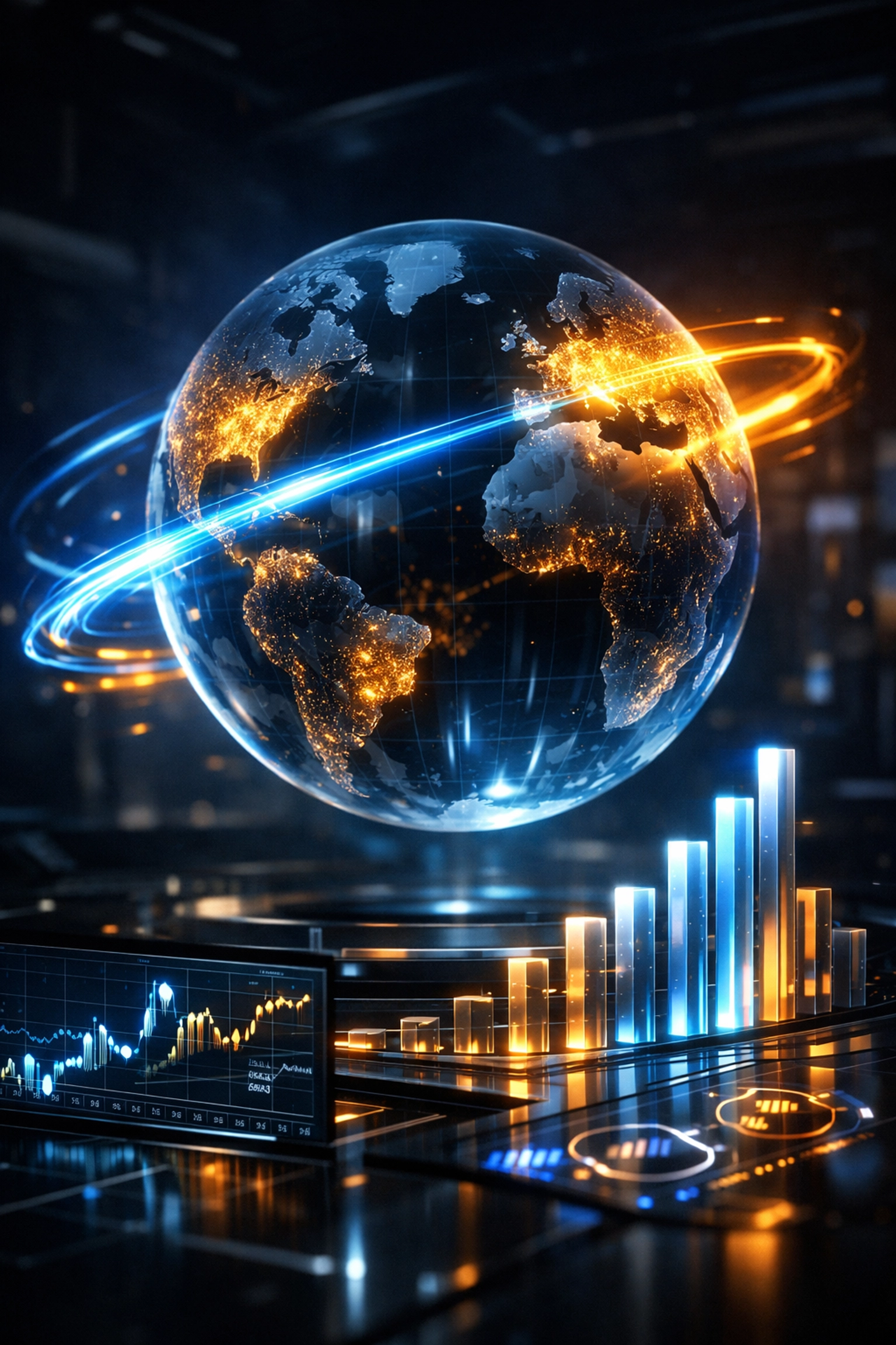 Fast global money transfers and instant LUSD settlement across a digital world map using Larecoin.