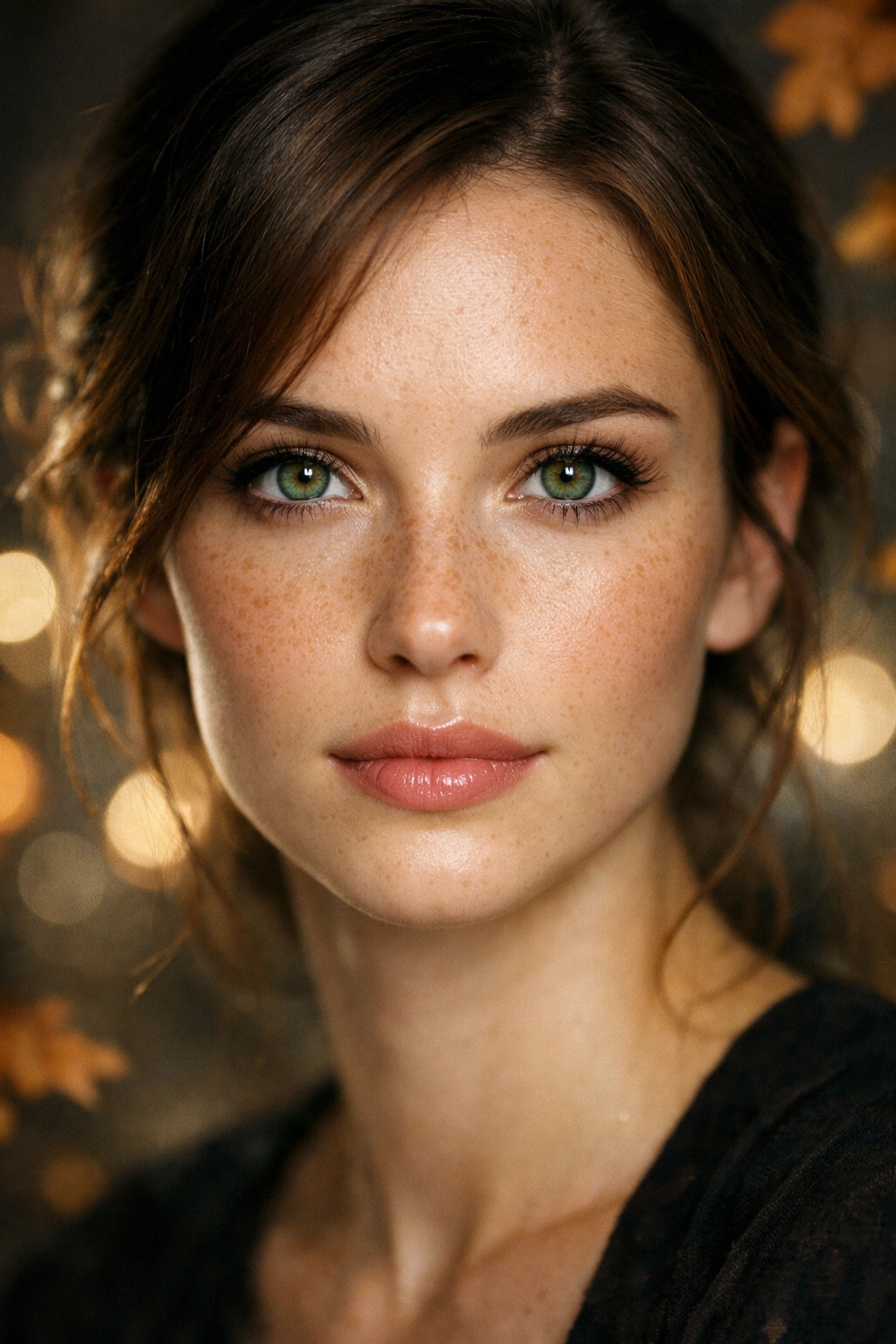 A professional portrait with beautiful bokeh, illustrating how an 85mm lens prevents facial distortion.