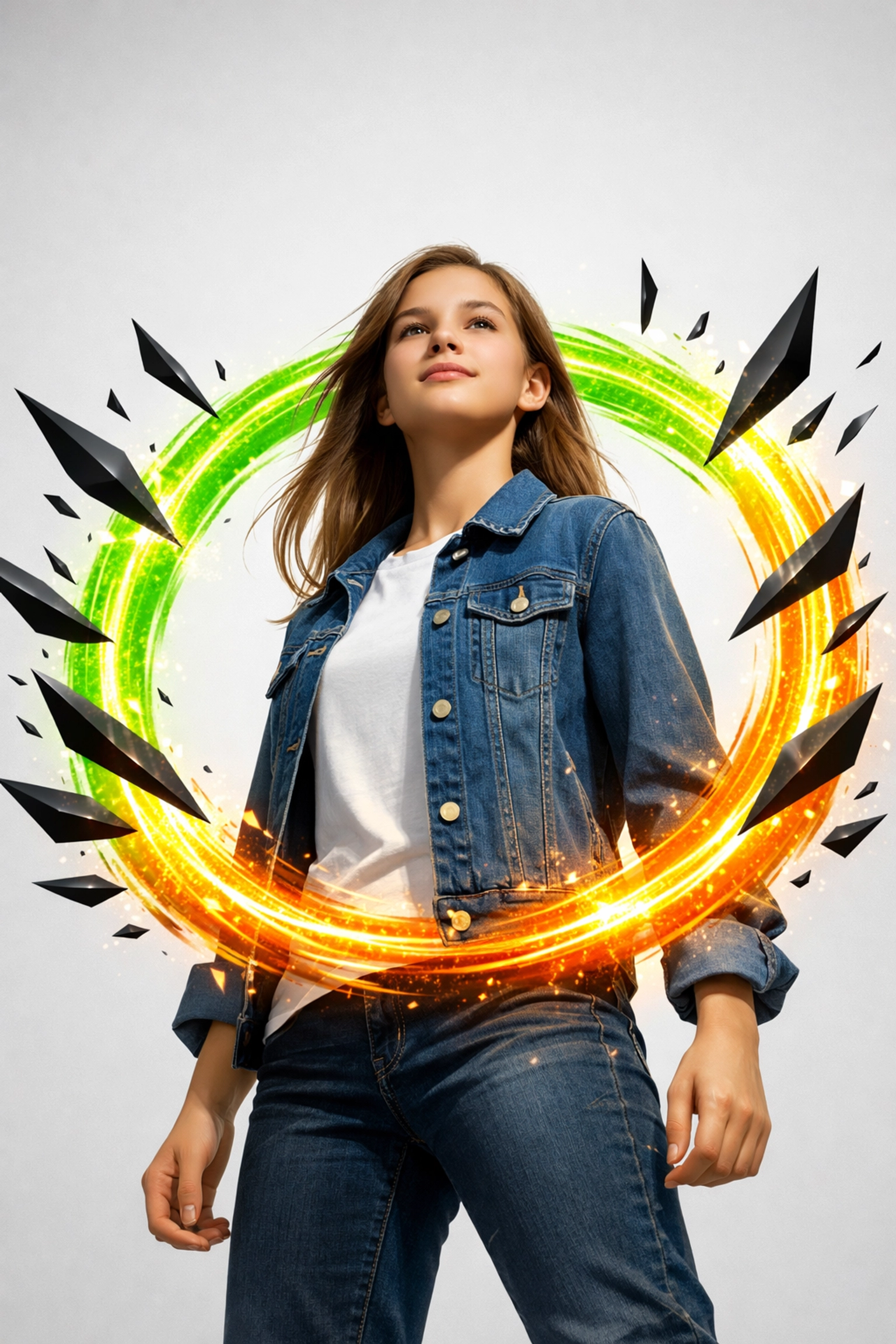 Confident teenage girl using purpose as a rudder to build resilience against life's challenges.