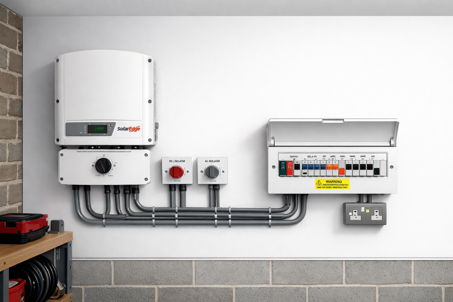 A compliant solar inverter and professional electrical setup for a secure system warranty.