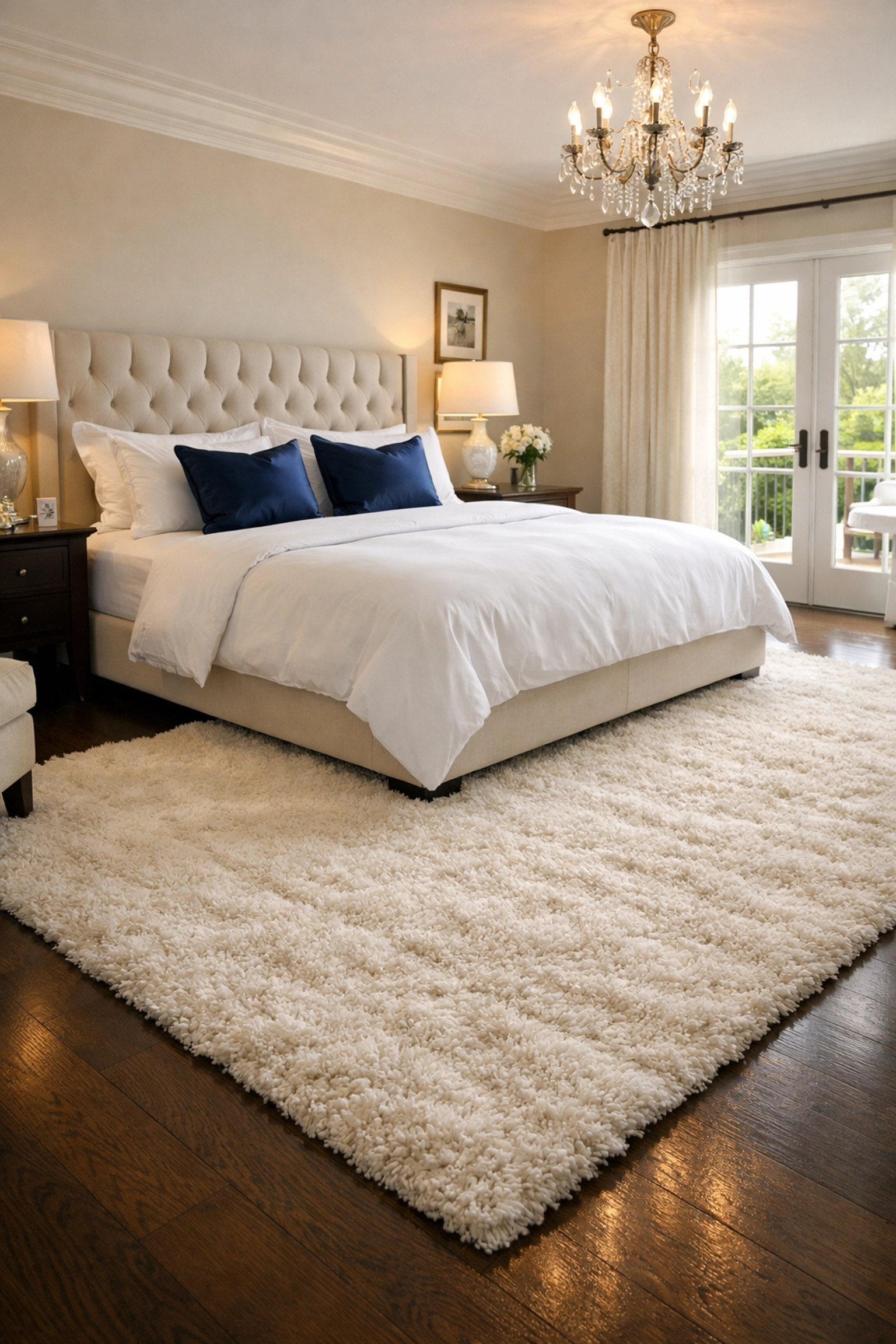 Freshly cleaned master bedroom in a Dover home after professional residential cleaning Massachusetts.