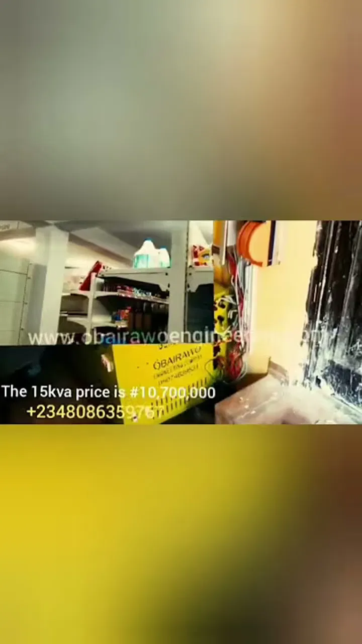 Obairawo 15kVA unit displayed with pricing for transparent business planning