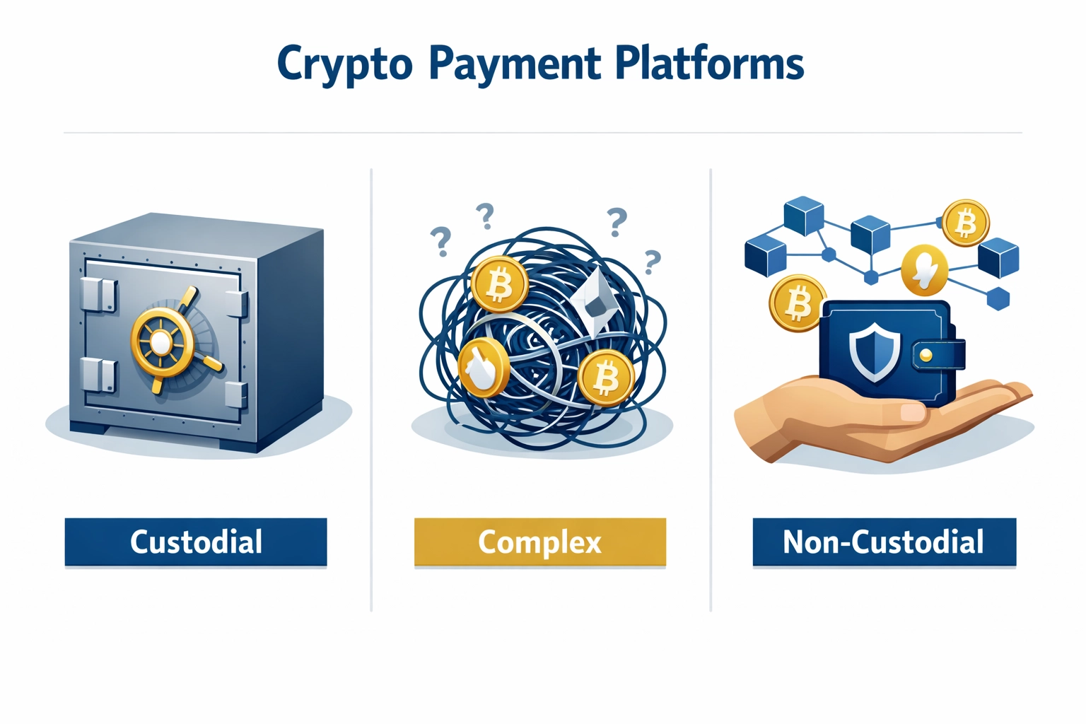 Comparison of NOWPayments, CoinPayments, and Larecoin crypto payment platforms for merchants
