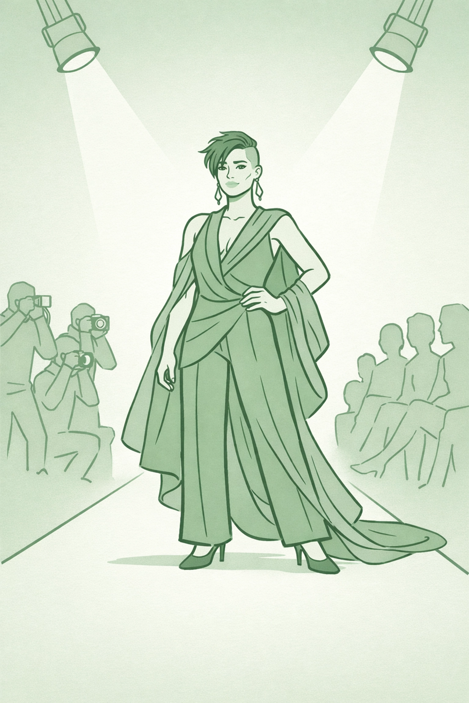 Trans model on fashion runway breaking barriers in LGBTQ+ representation