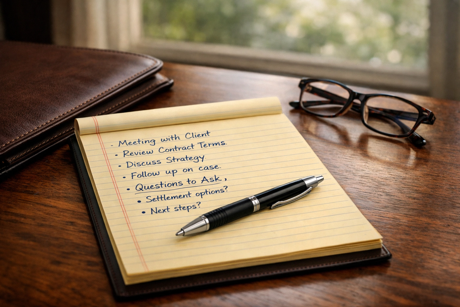 Legal notes and documentation prepared for guardian ad litem Fredericksburg VA custody case