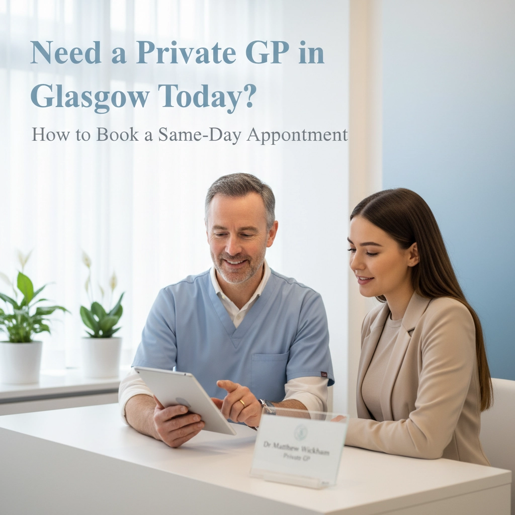Need a Private GP in Glasgow Today? How to Book a Same-Day Appointment with Dr Matthew Wickham